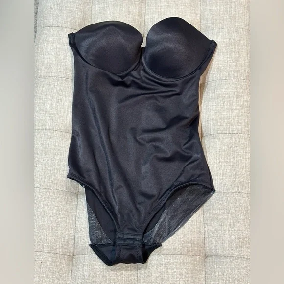 Miraclesuit Shape Away Black Strapless Extra Firm Control Bodybriefer Sz 36C - Picture 4 of 10